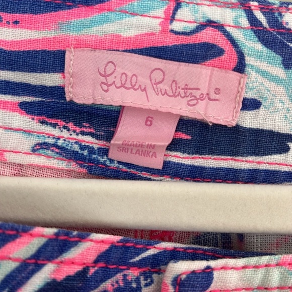 LILLY PULITZER Linen Galley Pants - Tiki Pink Cabana Crazed - 6 - Picture 3 of 13